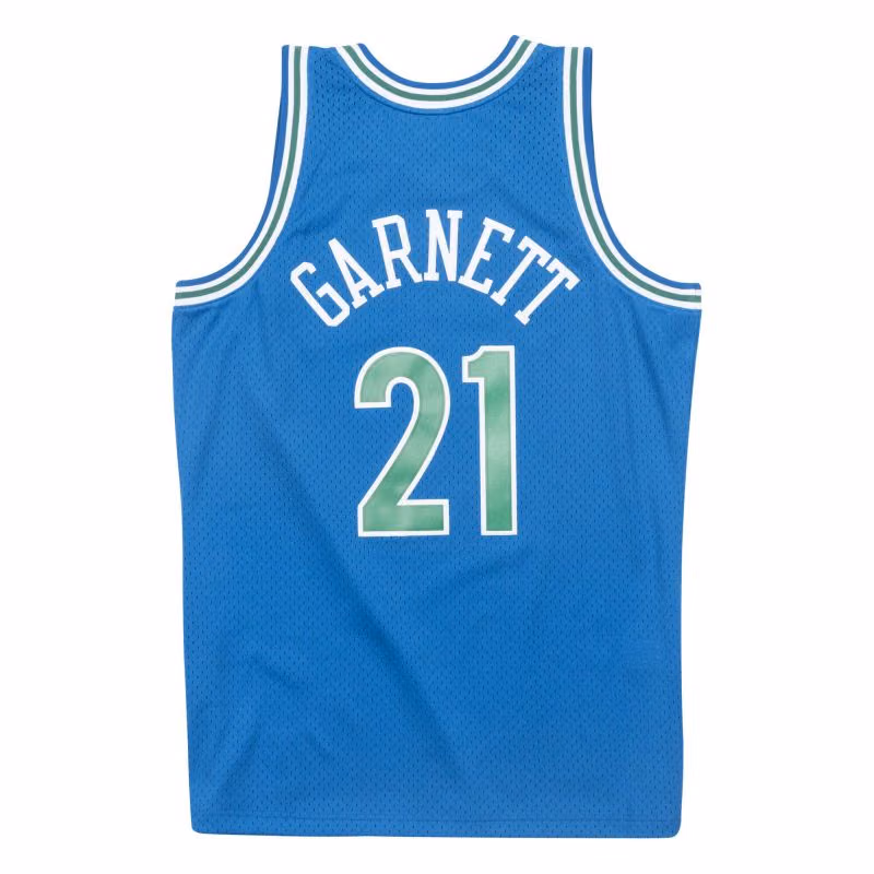 Kevin Garnett #21 Minnesota Timberwolves 1995-96 Swingman NBA Jersey Blue view 2
