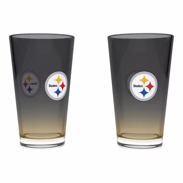 Pittsburgh Steelers Team Color NFL Pint Glass Set (2-Piece) view 1