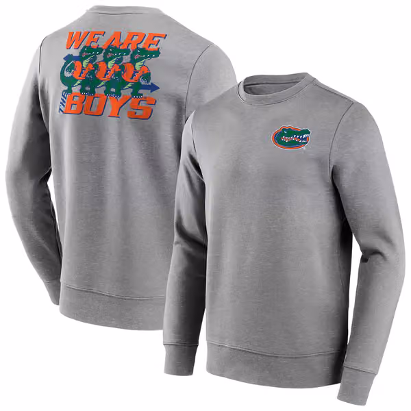 Florida Gators We Are Gator Boys Crew Sweatshirt Gray view 1