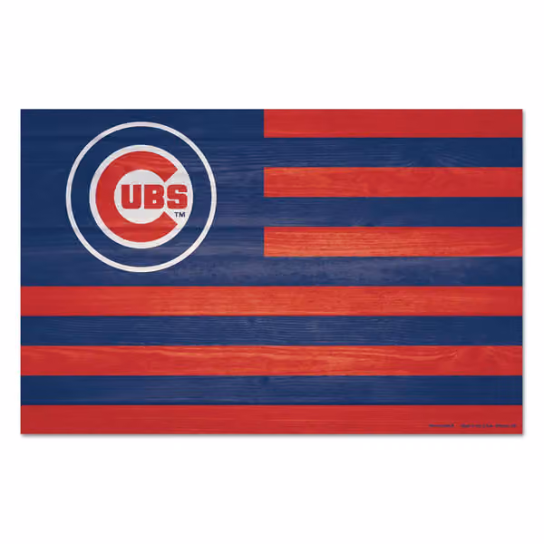 Chicago Cubs WinCraft MLB Americana Wood Sign view 1