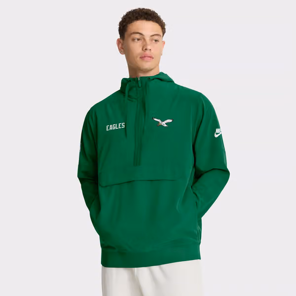 Philadelphia Eagles Alternate Sideline Half-Zip Anorak NFL Jacke Green view 3