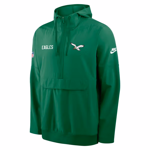 Philadelphia Eagles Alternate Sideline Half-Zip Anorak NFL Jacke Green view 1