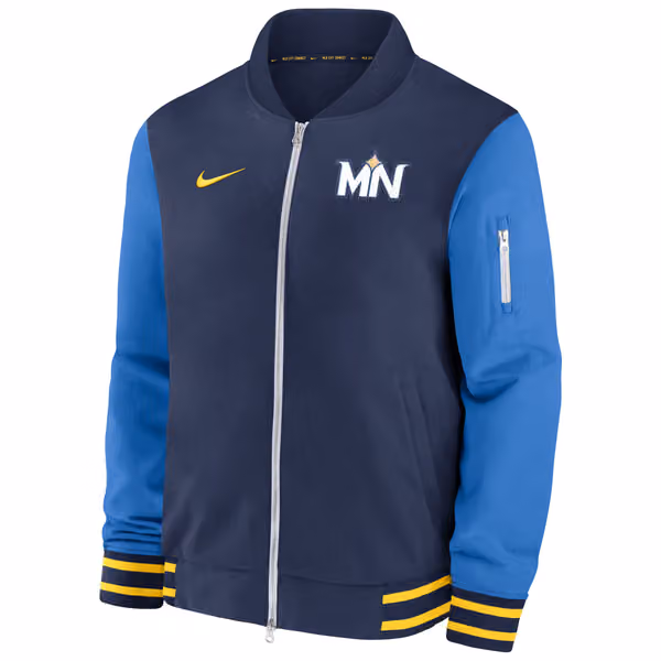 Minnesota Twins 2024 City Connect MLB Authentic Nike Bomber Jacket view 2