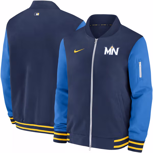 Minnesota Twins 2024 City Connect MLB Authentic Nike Bomber Jacket view 1