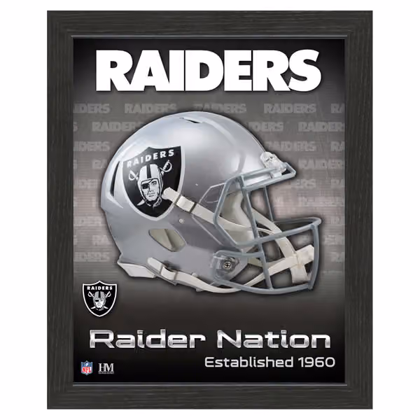 Las Vegas Raiders NFL Team Helmet Framed Photo view 1