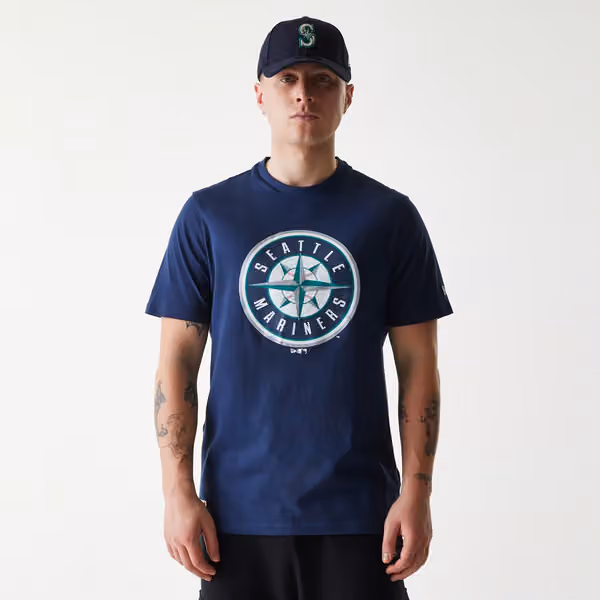 Seattle Mariners Team Logo New Era MLB T-Shirt Navy view 1