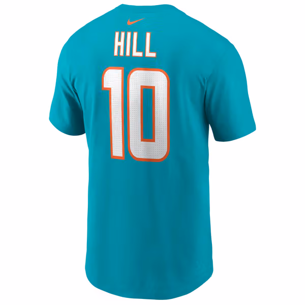 Tyreek Hill #10 Miami Dolphins Nike Player NFL T-Shirt Aqua view 3