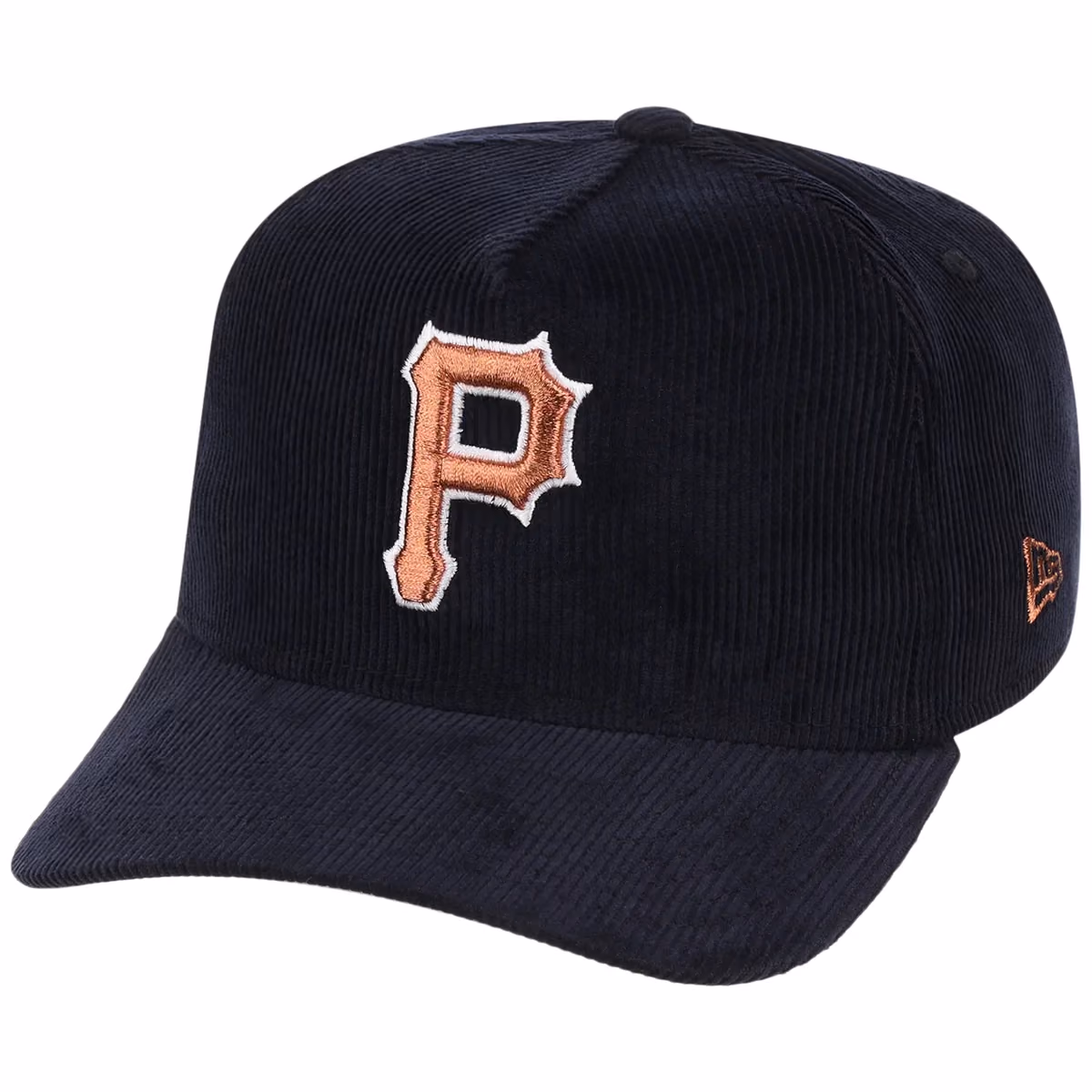 Pittsburgh Pirates MLB Navy Cord FASHION CORE New Era 9FORTY A-Frame detail view
