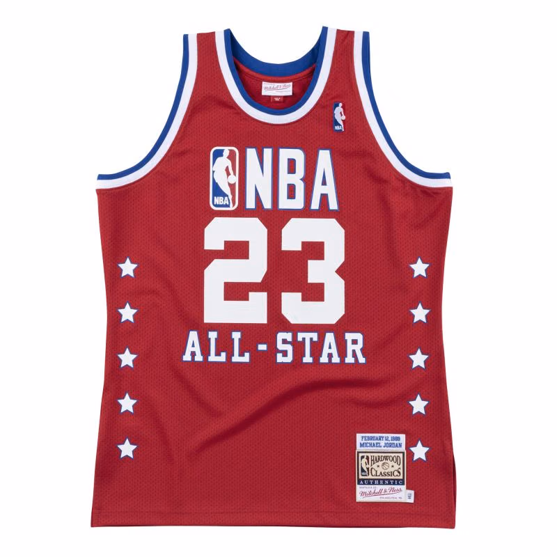 Michael Jordan #23 Chicago Bulls 1989 All-Star Game Mitchell & Ness Authentic NBA Jersey Red view 1