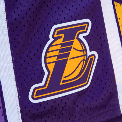 Los Angeles Lakers Hyper Hoops Mitchell & Ness Swingman NBA Shorts view 3