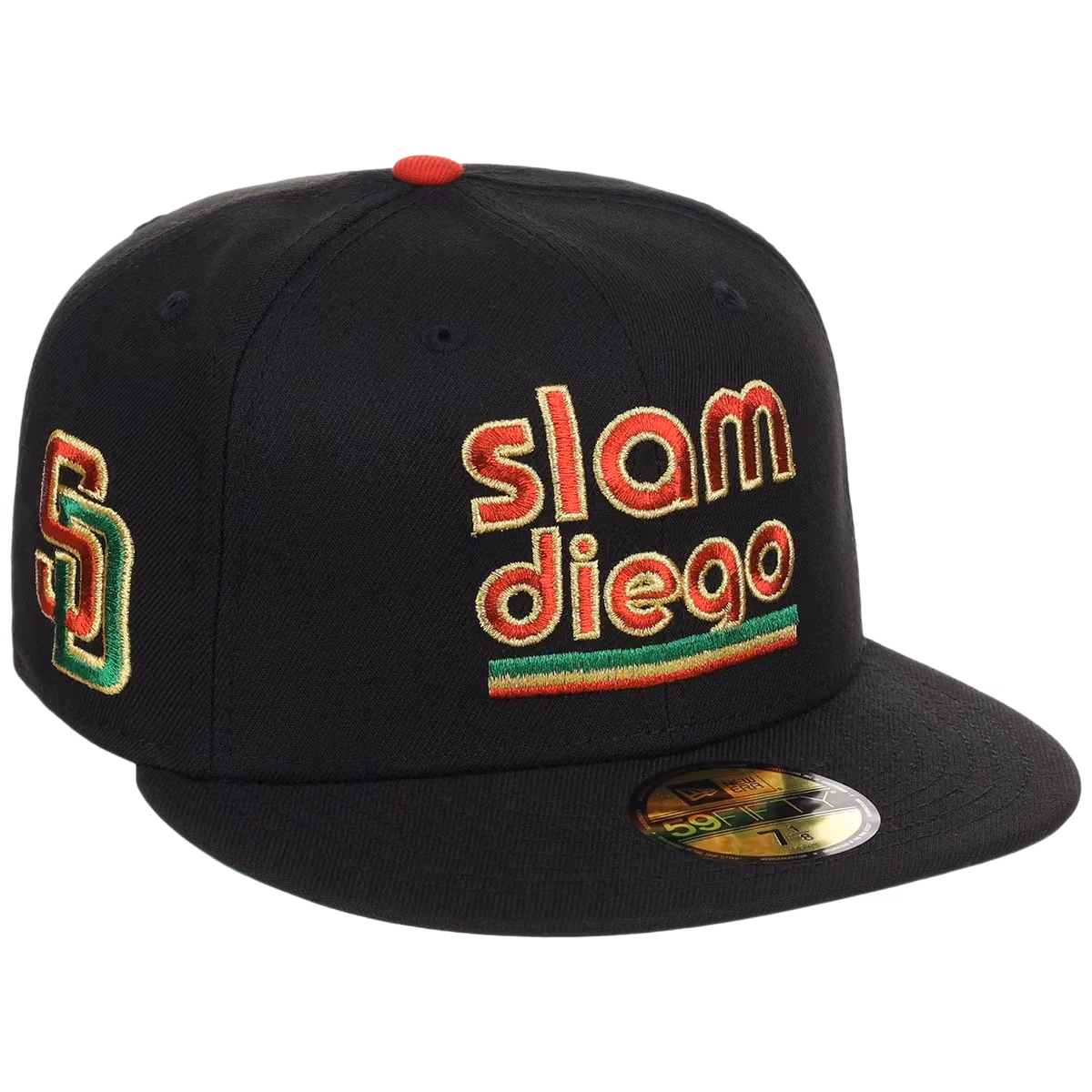 San Diego Padres San Diego Crown the City (Black/Black)New Era 59FIFTY front view