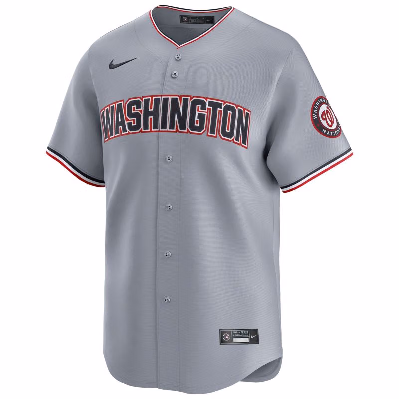 Washington Nationals Nike Limited MLB Baseball Jersey Road Gray view 1