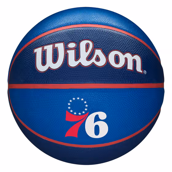 Philadelphia 76ers Team Tribute Wilson NBA Basketball (Size 7) view 1