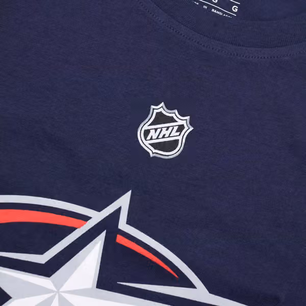 Patrik Laine #29 Columbus Blue Jackets Player NHL T-Shirt Navy view 5