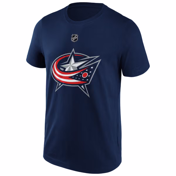 Patrik Laine #29 Columbus Blue Jackets Player NHL T-Shirt Navy view 2