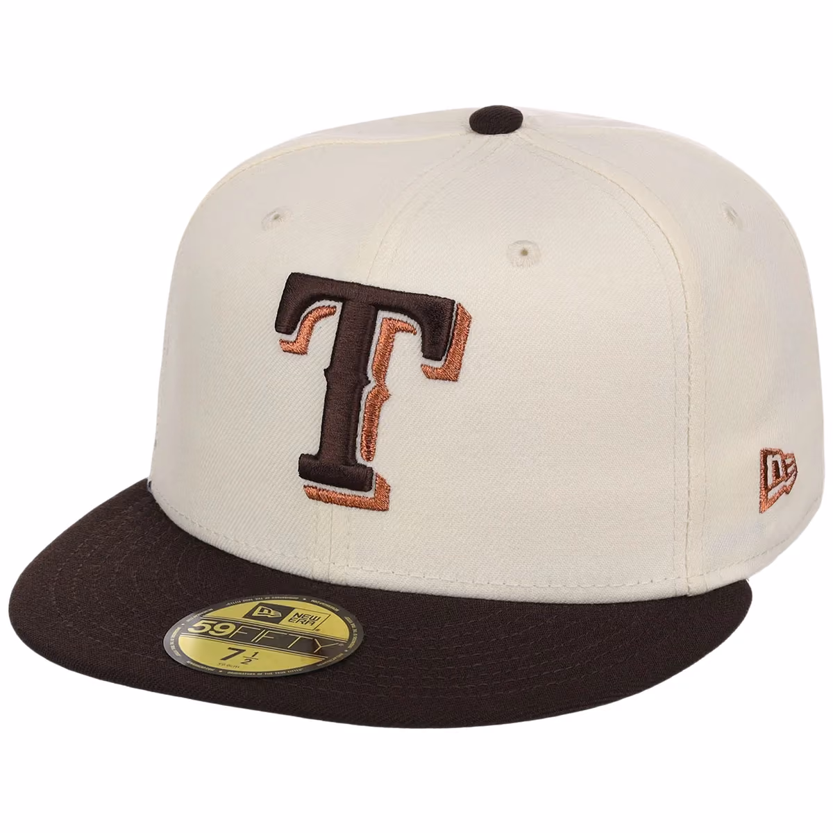 Texas Rangers MLB Walnut Reserve New Era 59FIFTY detail view