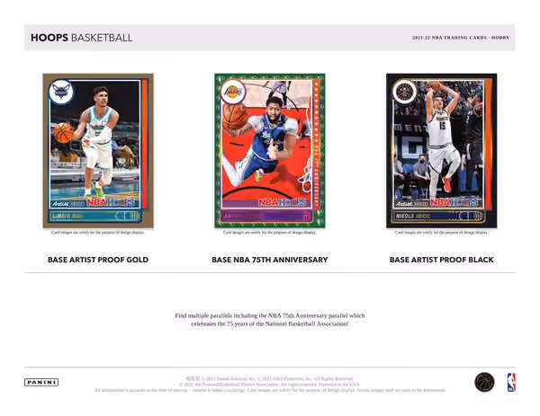 2021/22 Panini NBA Hoops Basketball Hobby Box NBA view 5