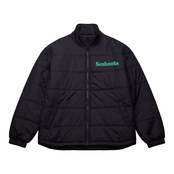 Seattle Seahawks Mitchell & Ness In The Clutch Puffer NFL Jacket view 1