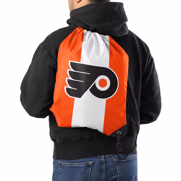 Philadelphia Flyers Team Stripe NHL Drawstring Backpack view 2