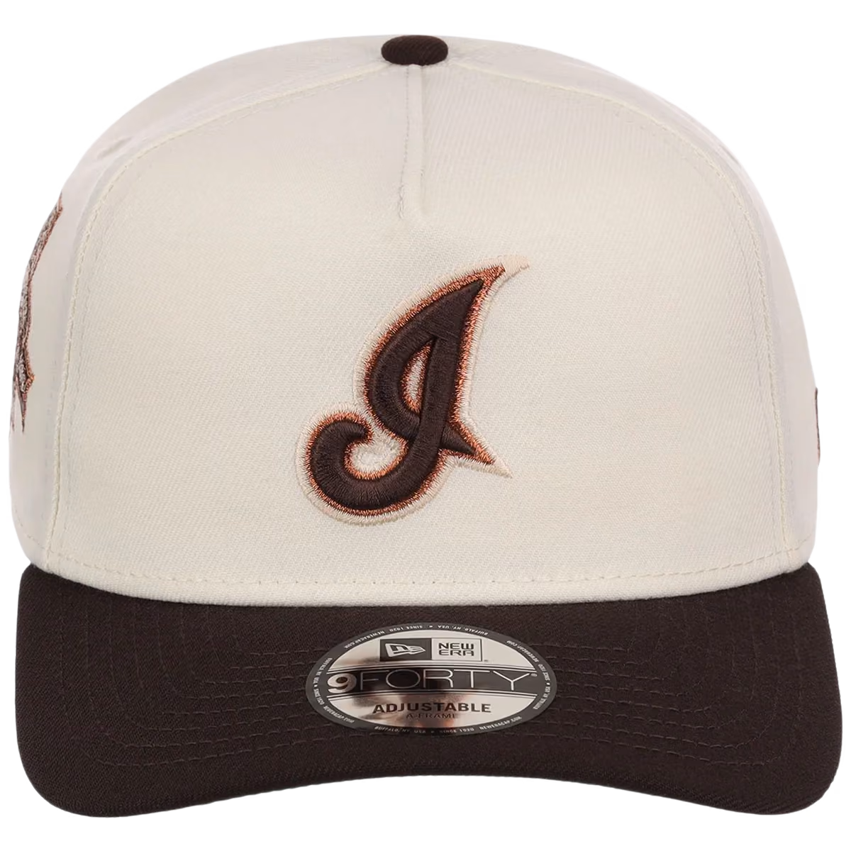 Cleveland Indians MLB Walnut Reserve New Era 9FORTY A-Frame detail view