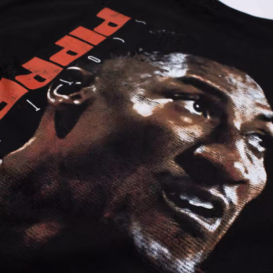 Scottie Pippen Chicago Bulls Face NBA T-Shirt Black view 5