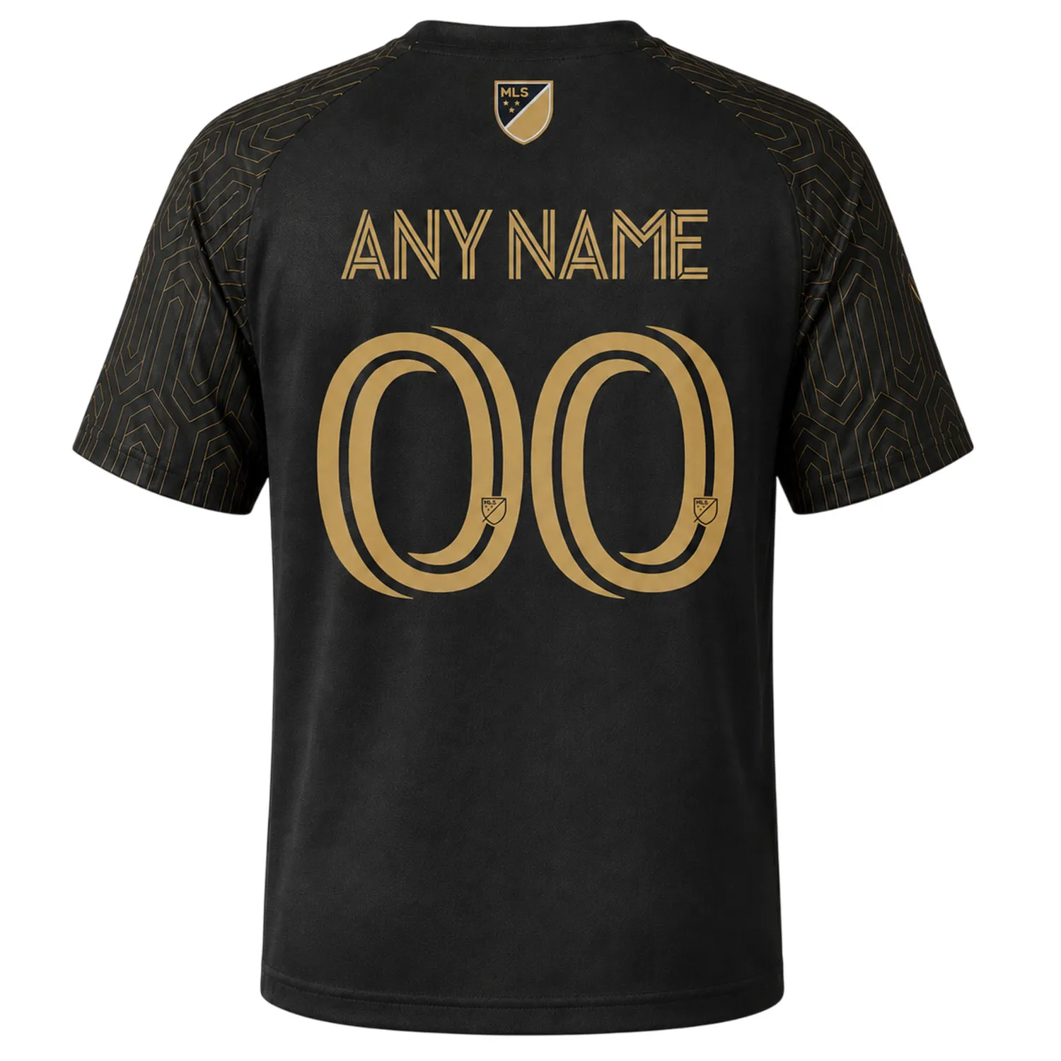 LAFC Black Custom Soccer Jersey Deluxe Gold Kit
