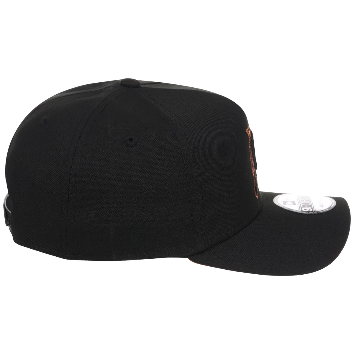 Miami Marlins MLB Black x Rust FASHION CORE New Era 9FORTY A-Frame detail view