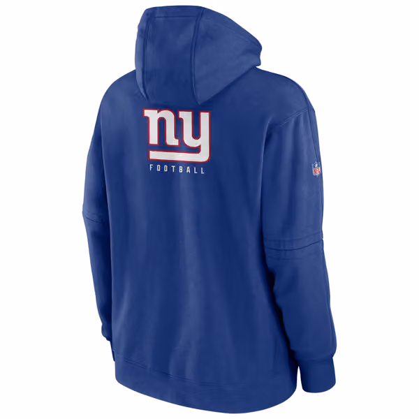 New York Giants 2023 NFL Sideline Nike Club Hoodie Blue view 3