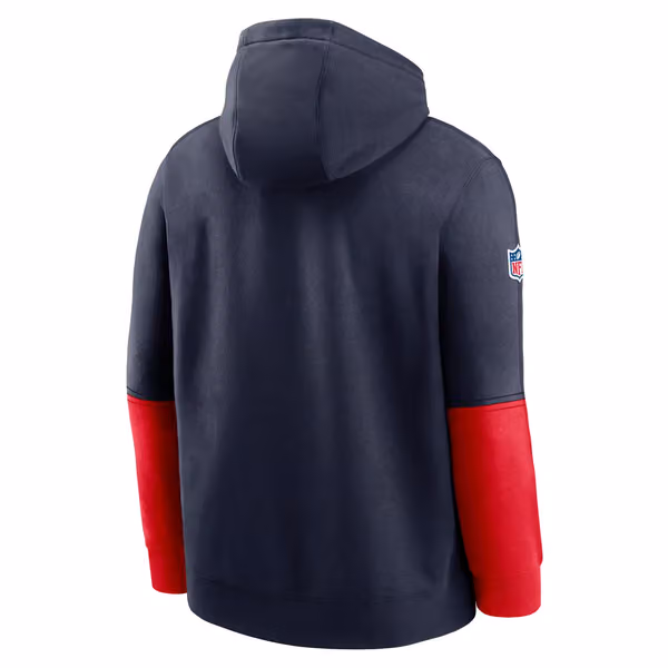 New England Patriots 2024 NFL Sideline Nike Club Hoodie Navy view 2