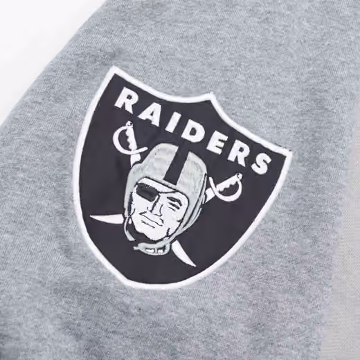 Las Vegas Raiders Mitchell & Ness Color Blocked NFL Fleece Hoodie view 4