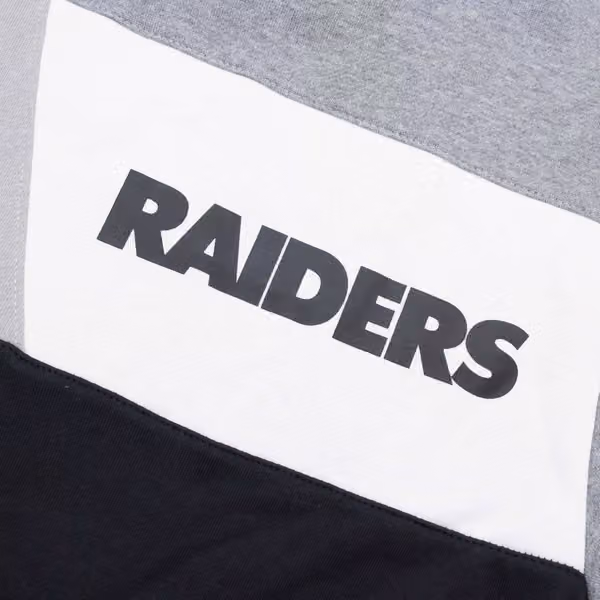 Las Vegas Raiders Mitchell & Ness Color Blocked NFL Fleece Hoodie view 3