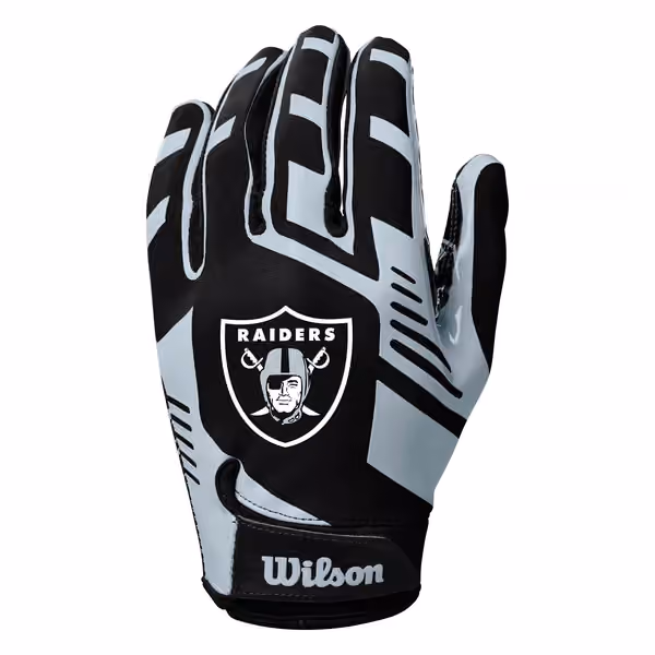 Las Vegas Raiders Wilson Stretch-Fit NFL Receivers Gloves view 2