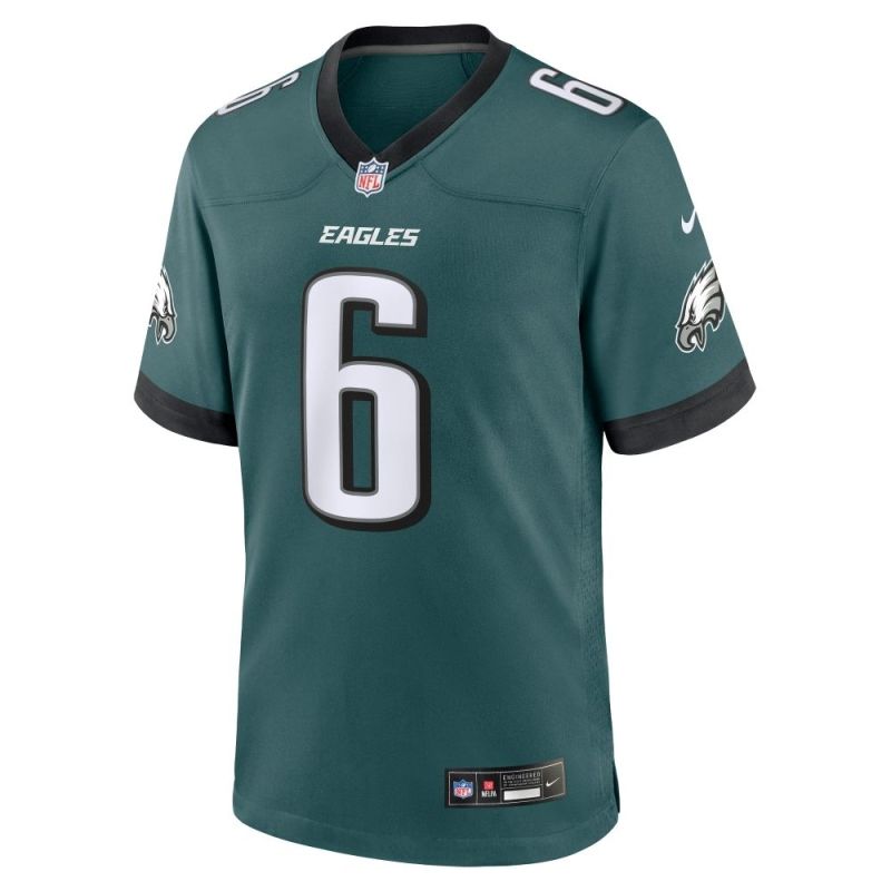 DeVonta Smith #6 Philadelphia Eagles Nike Game NFL Jersey Green (2025) view 3