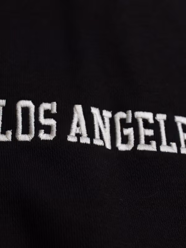 Los Angeles Lakers Letterman Hooded NBA Jacket Black view 4