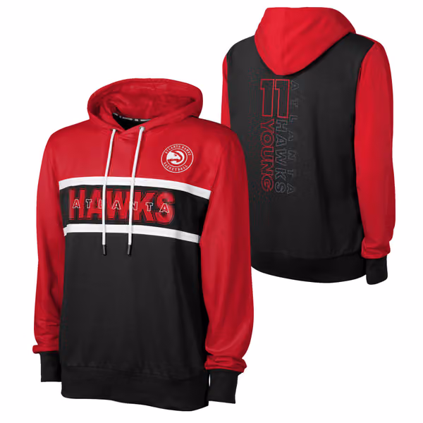 Trae Young #11 Atlanta Hawks Outerstuff NBA Hoodie Black/Red view 1