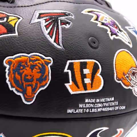 Wilson NFL Alliance All Team Patch Full Size Football Black view 6