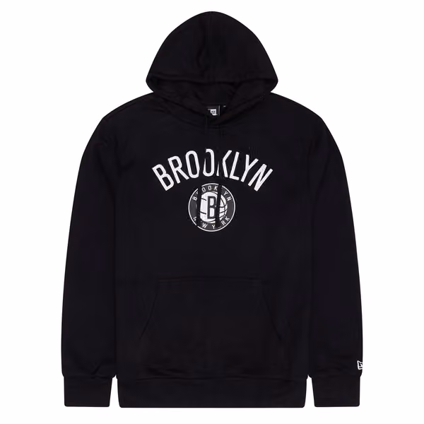 Brooklyn Nets Team Logo Hoodie NBA Sweatshirt Black view 1