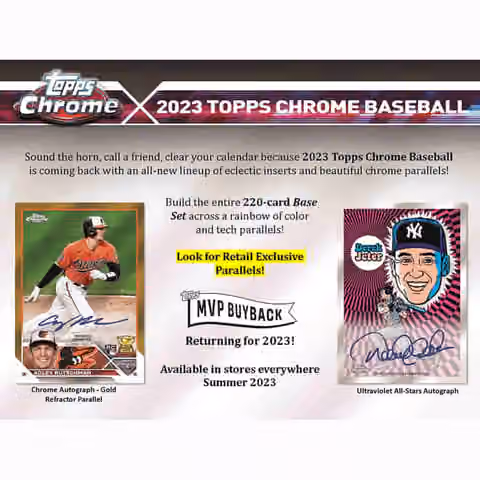 2023 Topps Chrome Baseball MLB Blaster Box view 2