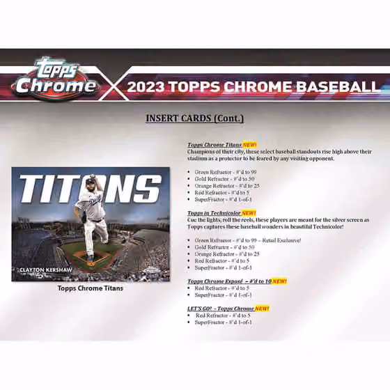 2023 Topps Chrome Baseball MLB Blaster Box view 5