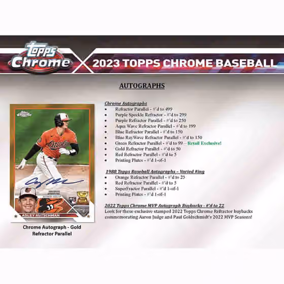2023 Topps Chrome Baseball MLB Blaster Box view 6