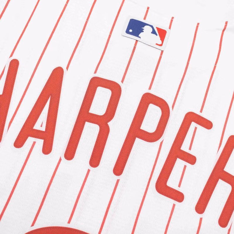 Bryce Harper #3 Philadelphia Phillies Nike MLB Jersey Pinstripe view 4