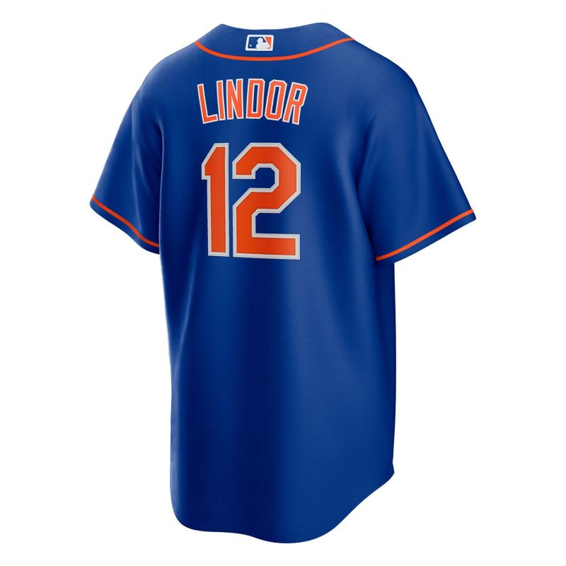 Francisco Lindor #12 New York Mets Nike MLB Jersey Blue view 3
