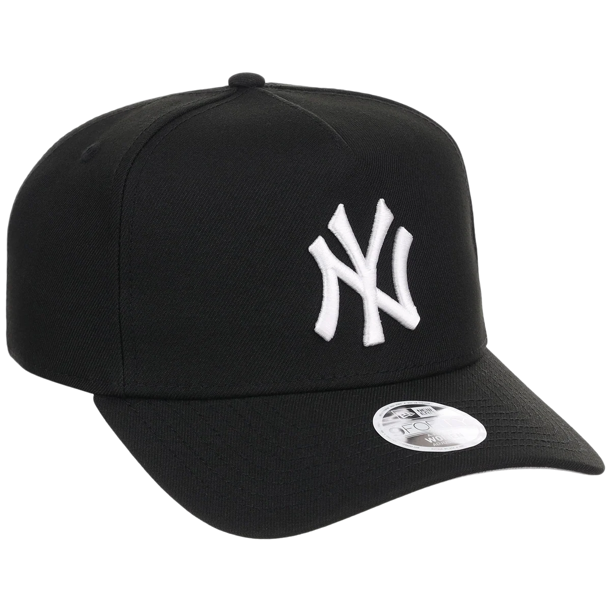 New York Yankees Women's New Era 9FORTY Black A-Frame front view