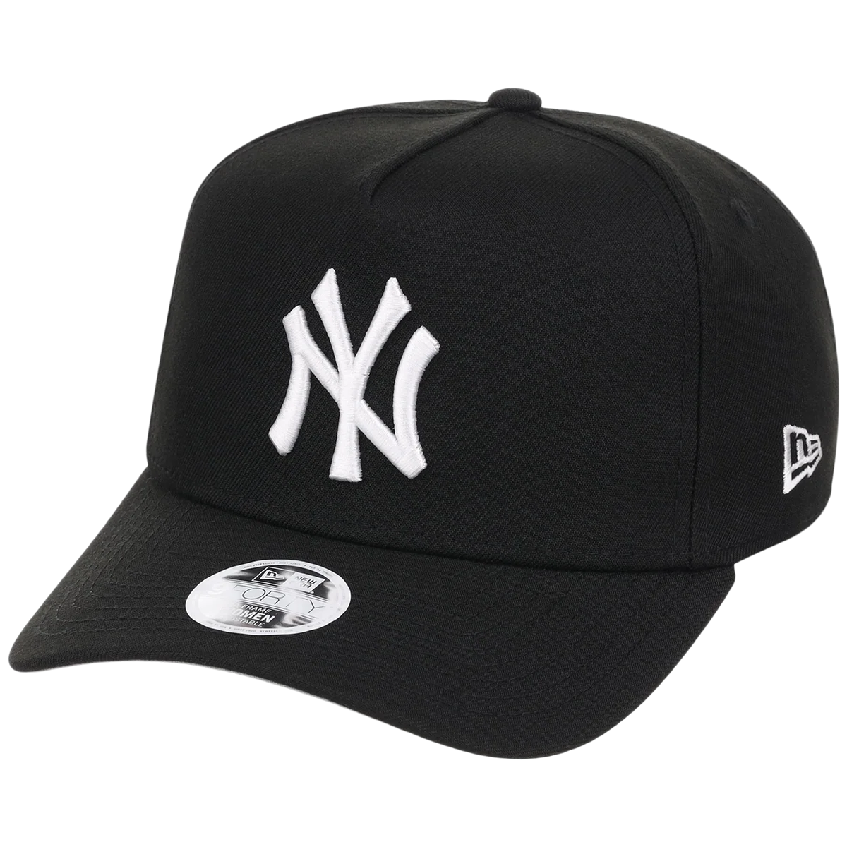 New York Yankees Women's New Era 9FORTY Black A-Frame detail view