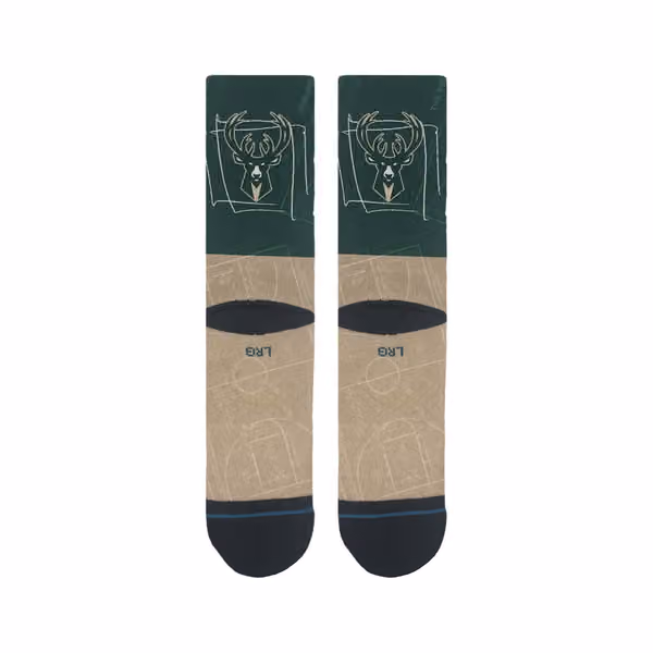 Giannis Antetokounmpo Milwaukee Bucks Stance Pasted Crew Socks view 3
