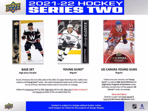 2021/22 Upper Deck Series 2 NHL Hockey Hobby Box view 2