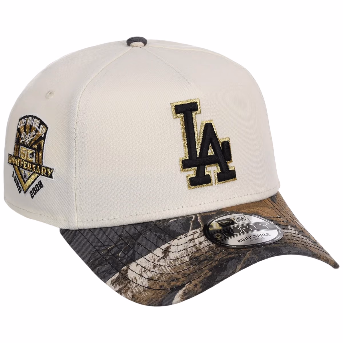 Los Angeles Dodgers MLB Black Realtree Chrome New Era 9FORTY front view