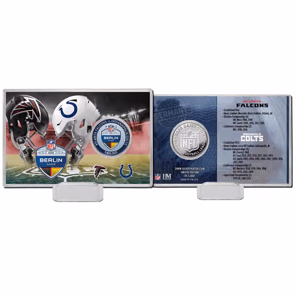 2025 NFL Berlin Game Colts vs. Falcons Game Coin Card view 1