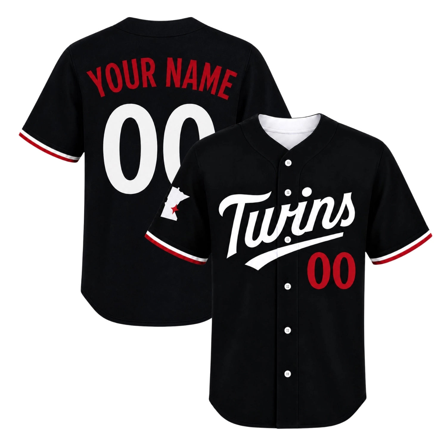 Minnesota Twins Black Custom Jersey Memorable Style
