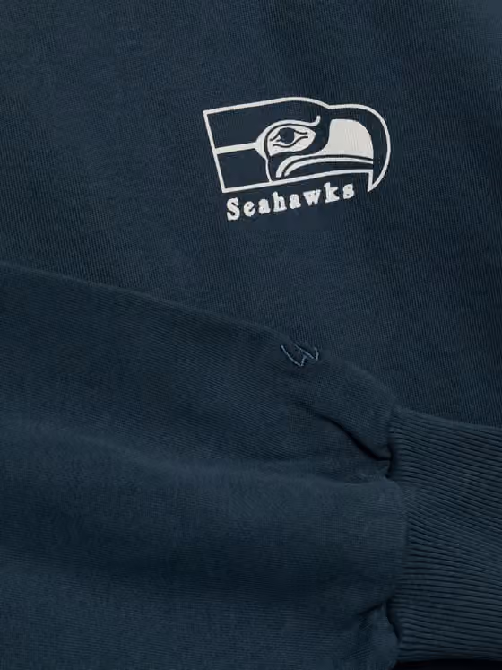 Seattle Seahawks L&L '96 Classics NFL Crew Sweater Navy view 3